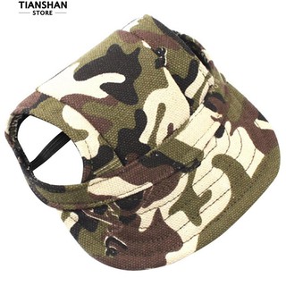 👍tianshan🐱ฤดูร้อนสุนัขสัตว์เลี้ยง Snapback หมวกเบสบอลหมวกสุนัข Casual Canvas Outdoor Cap