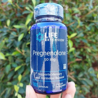 เพรกนิโนโลน Pregnenolone 50 mg 100 Capsules (Life Extension®)