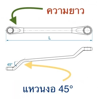 Kingtony ประแจแหวน 2 ข้าง #6-32 45องศา ประแจ บล็อก