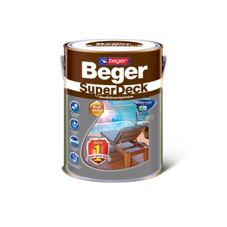 สีย้อมพื้นไม้ Beger SuperDeck สีทาพื้นไม้ภายนอก ขนาด 1GL (3.785ลิตร)