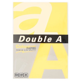 🚚💨พร้อมส่ง!! ดั๊บเบิ้ล เอ กระดาษสี A4 120แกรม 25 แผ่น Double A Colour Card Paper A4 Amber 120gsm. 25 Sheets