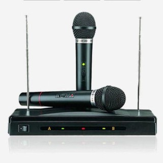 ไมค์ไร้สายแบบคู่ Music D.J. M-222 VHF