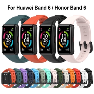 สายนาฬิกาข้อมือซิลิโคนสําหรับ Huawei Band 6 pro Honor Band 6