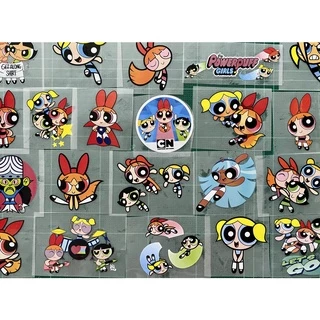 ตัวรีดการ์ตูนสุดฮิต 🌈 Powerpuffgirls 🌈 รีดง่ายแผ่นฟิมล์รีดร้อนติดเสื้อ 🌈