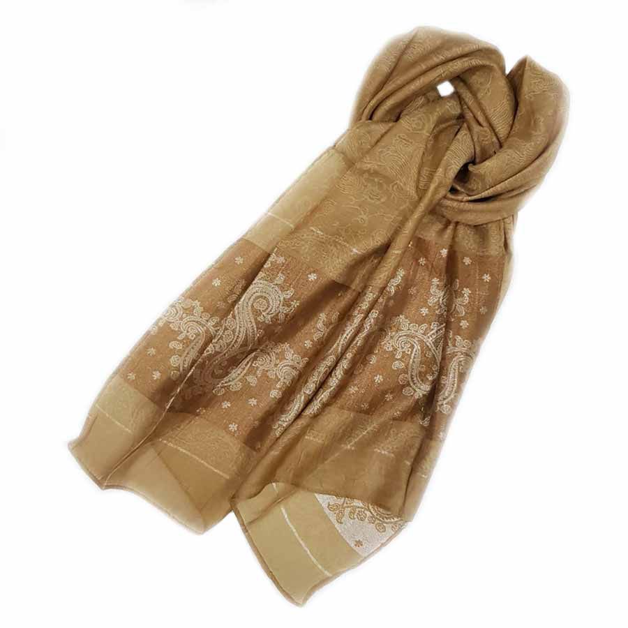 Thai Floral Silk Scarf Gold Shopee Thailand   193d9bc01dea96d7434509c99272733a