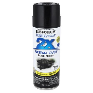 [พร้อมส่ง] HomeDoDee สีสเปรย์ RUST-OLEUM 2X #9122 BLACK สีสเปรย์ สีกระป๋อง สีพ่น