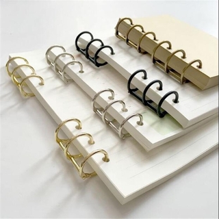 Metal Loose Leaf Ring Binder Hinged 3 Ring Calendar Circle Scrapbook Clips