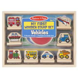 Melissa &amp; Doug รุ่น 2391 My First Stamp Set Vehicles ชุดเซ็ทสแต๊มป์ ชุดยานพาหนะ ส่งเสริมการออกแบบ สร้างสรรค์งานศิลปะ