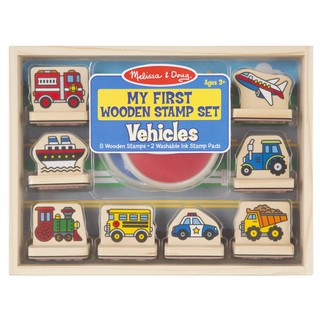 Melissa &amp; Doug รุ่น 2391 My First Stamp Set Vehicles ชุดเซ็ทสแต๊มป์ ชุดยานพาหนะ ส่งเสริมการออกแบบ สร้างสรรค์งานศิลปะ