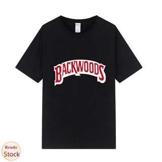 แฟชั่นขายร้อน Backwoods T เสื้อผู้ชายผู้หญิงผู้หญิงคุณภาพสูง Heterochromatic ตัวอักษรโลโก้ T เสื้อแขนสั้น