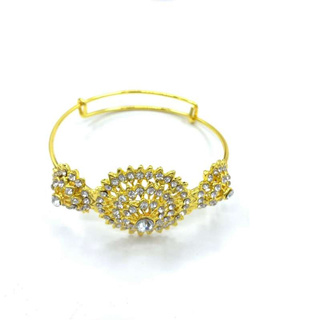 Vintage jewelryรัดแขน กำไลรัดแขน ชุดไทย รุ่นกลางเพชร เครื่อง​ประดับ​​ชุดไทย 1pcs