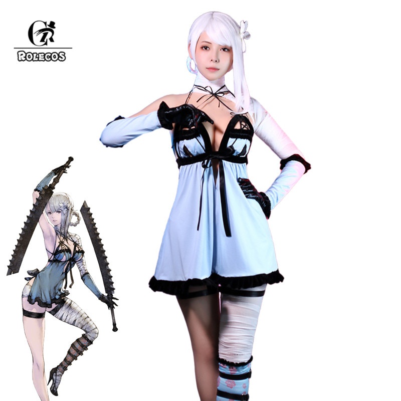 ROLECOS NieR Kaine คอสเพลย์เครื่องแต่งกายเกม NieR RepliCant Kaine คอสเพลย์เครื่องแต่งกายเซ็กซี่ผู้หญ