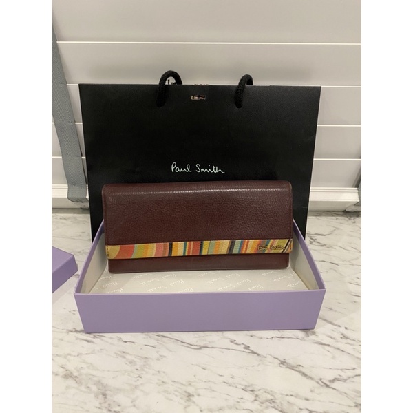 กระเป๋าสตางค์ Paul Smith wallet กระเป๋าแบรนด์แท้ มือสอง