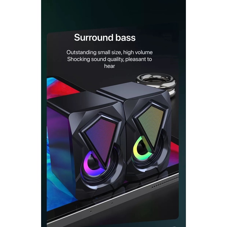 ลําโพง ลำโพงคอม ลําโพงคอมพิวเตอร์ speaker ลําโพงสเตอริโอ ลำโพงตั้งโต๊ะ สําหรับคอมพิวเตอร์ตั้งโต๊ะ รุ่น X2