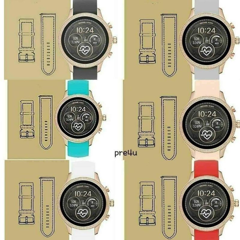 สายนาฬิกาสำหรับ Michael Kors Sofie Smartwatch Silicone Replacement Band จาก USA
