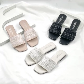 🤍รุ่นเดนิส💖🖤 มาใหม่ล่าสุด พร้อมส่ง3สี นิ่มเด้งแต่ไม่ยวบ รองเท้าแตะเกาหลี รองเท้าแตะผู้หญ