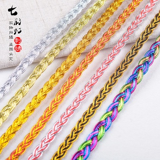 [Lace] ริบบิ้นลูกไม้ สีทอง สีเงิน 1 ซม. อุปกรณ์เสริม สําหรับตกแต่งเวที
