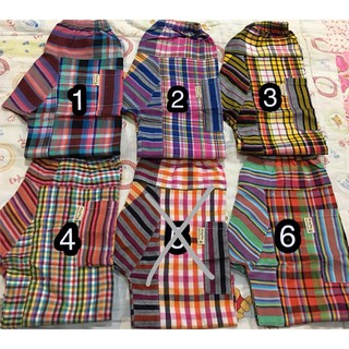 กางเกงยืด ผ้าขาวม้า เด็กผู้ชาย-ผู้หญิงใส่ได้ size M