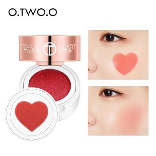 O.TWO.O เบาะลม Blusher พับรูปหัวใจชิมเมอร์สีปัดแก้มสีแดง 4 ง่ายต่อการสวมธรรมชาติใบหน้า Contour Make Up # 9997