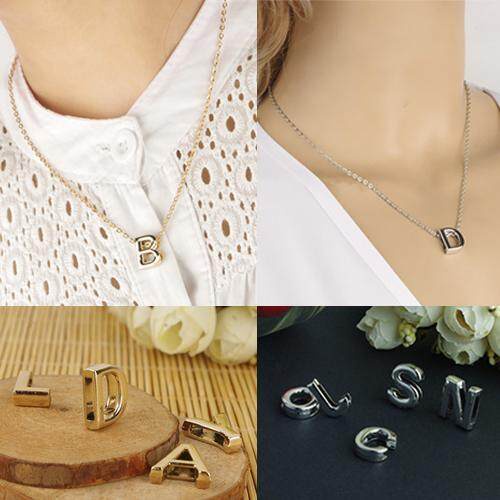 Fashion Women Jewelry DIY Letter Pendant Link Chain Charm Necklace ...
