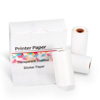 สติกเกอร์แบบใส (ด้าน) สติกเกอร์เนื้อฟิล์ม สำหรับเครื่องปริ้นพกพา peripage paperang flashtoy กันน้ำ
