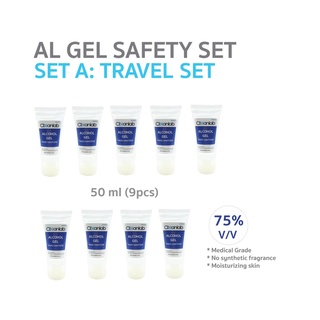 Set A CLEANLAB Alcohol Gel hand sanitizer แอลกอฮอล์เจล ขนาด 50ml x 9