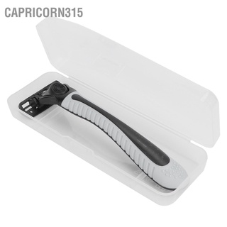 Capricorn315 กล่องเก็บมีดโกนหนวด แบบพกพา โปร่งใส ระบายอากาศ สําหรับผู้ชาย