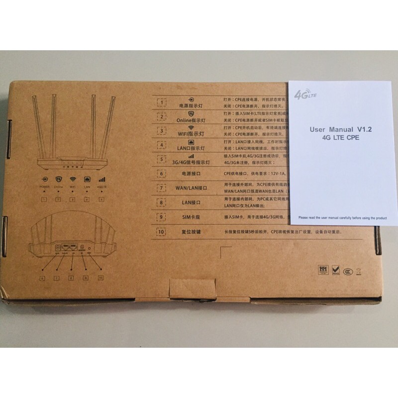 4G LTE SIM Card Wireless Router WiFi 2.4G 300Mbps Max. 32 Users Support ...