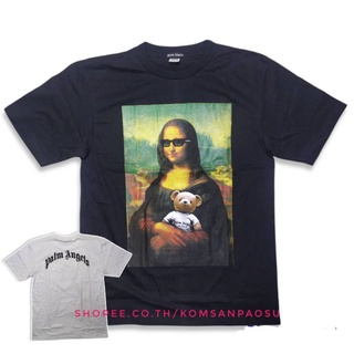 เสื้อยืดผ้าฝ้าย เสื้อยืด Palm Angels mona lisa เสื้อยืด ปาล์มแองเจิ้ล โมนา ลิซ่า