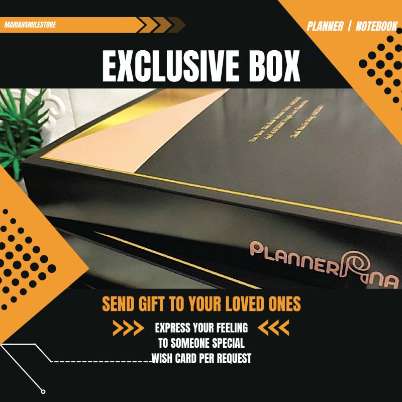 Box Exclusive Planner Ana Kotak Black Hadiah Eksklusif Set Kotak Planner Exclusive Box Set Wrap
