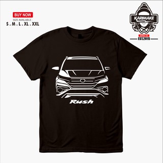 เสื้อยืดผ้าฝ้ายพิมพ์ลายแฟชั่น เสื้อยืด พิมพ์ลายรถยนต์ Toyota All New Rush สําหรับผู้ชาย