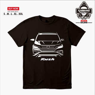 เสื้อยืดผ้าฝ้ายพิมพ์ลาย เสื้อยืด พิมพ์ลายรถยนต์ Toyota All New Rush Karimake สําหรับผู้ชาย