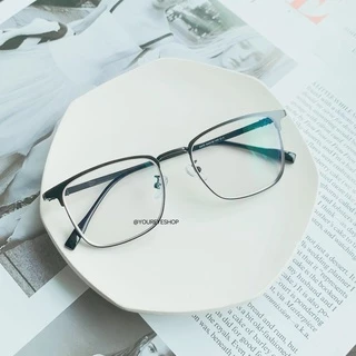 [ฟรี กล่องแว่น] Super Blue+Auto Lens แว่นตาทรงเหลี่ยมสายตาสั้น รุ่นท๊อป เลนส์บลูออโต้ รุ่น 9473AB+PC