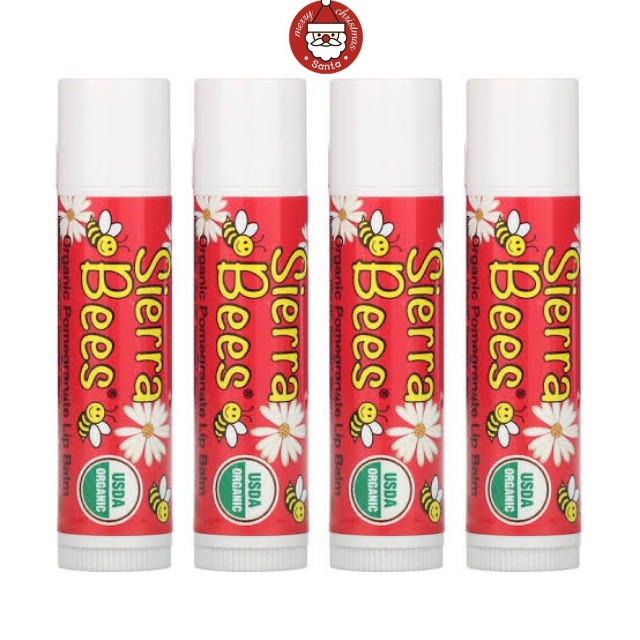 Sierra Bees, Organic Lip Balms, Pomegranate, 4 Pack, .15 oz (4.25 g)