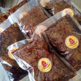 🌶️🔥โปรโมชั่นซื้อ3แถม1!!  น้ำพริกเผาสูตรคุณยาย สุดแซ่บ🌶️🌶️ ถุงละคลึ่งกิโล เก็บได้นาน 1 เดือน!!!(มังสวิรัติทานได้)