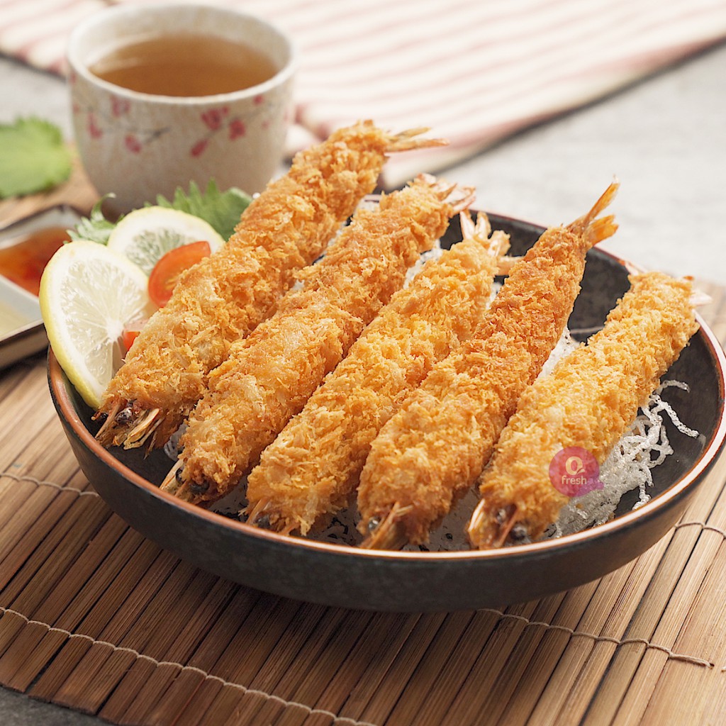 Qfresh กุ้งชุบแป้งทั้งตัวแช่เยือกแข็ง 400 กรัม