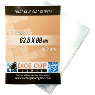 [ของแท้] Dice Cup Games : ซองใสใส่การ์ด Sleeves: OPP ขนาด 63.5x88 mm 100/50 Sleeves