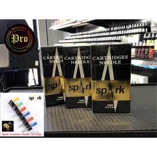 SPARK TRUE COLOR เข็มสั้นขนาดมาตรฐานสำหรับเครื่องสัก (1กล่อง 16อัน)
