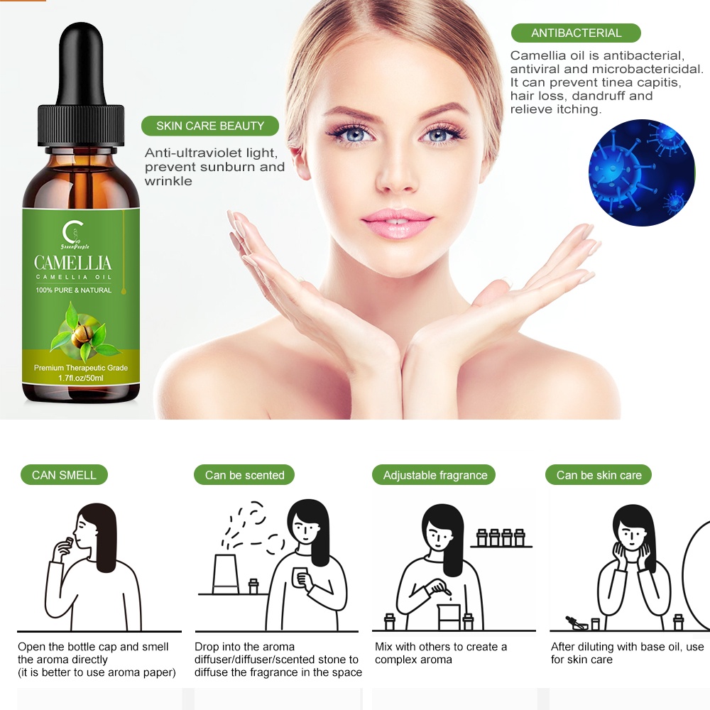 GPGP GreenPeople Camellia Essential Drops Skin Soothing Massage oil
