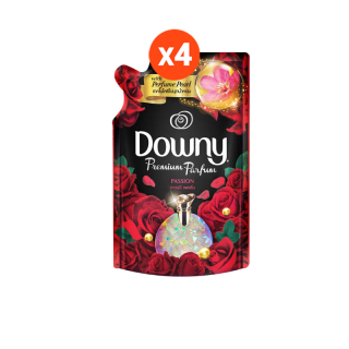 Downy ดาวน์นี่ น้ำยาปรับผ้านุ่มสูตรเข้มข้น ถุงเติม กลิ่นแพชชั่น 500 มล x4 แพ็ค Laundry Softener Passion Perfume 500mlx4