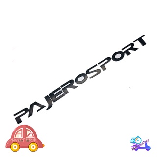 โลโก้ PAJERO SPORT ติดฝากระโปรงหน้า Logo PAJERO SPORT สีดำด้าน มีบริการเก็บเงินปลายทาง