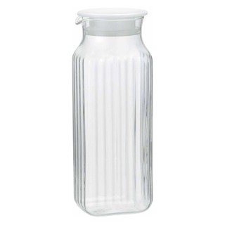 Iwaki K296K-W ขวดน้ำแก้วพร้อมฝาขนาด 1000 ml. - สีขาว (มีส่งฟรี) W9×D8.5×H25cm