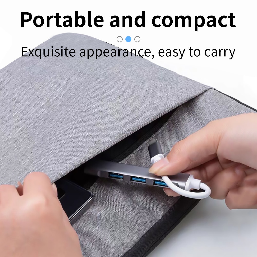 Type C USB Hub ความเร ็ วสูง USB 3.0 4 พอร ์ ต Multi Splitter Adapter OTG สําหรับคอมพิวเตอร ์ แล ็ ปท ็ อป - รูปที่ 6