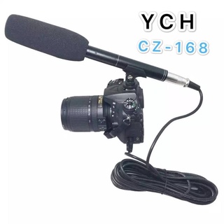 กล้องวิดีโอไมโครโฟน shotgun Uni - Directional MIC สำหรับ Nikon Canon(YCH รุ่น CZ-168 เเพ็ค1ตัว)