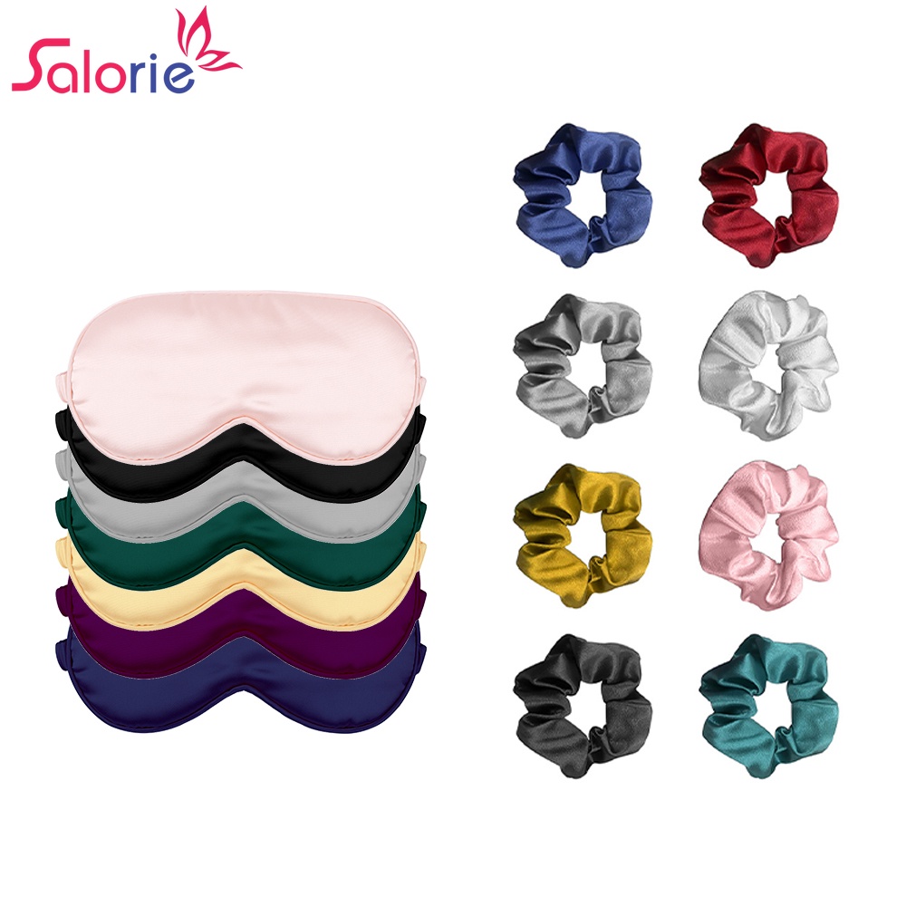 Salorie หน้ากากปิดตา ผ้าซาติน แบบนิ่ม เหมาะกับการนอนหลับ แบบเรียบง่าย สําหรับท่องเที่ยว