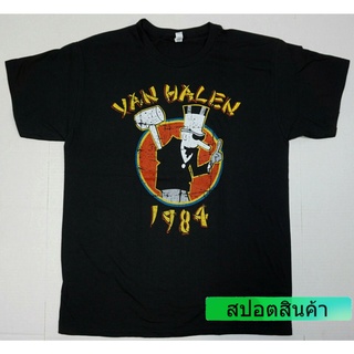 เสื้อยืดลําลอง แขนสั้น พิมพ์ลาย Van Halen ขนาดใหญ่ สไตล์คลาสสิก สําหรับผู้ชาย