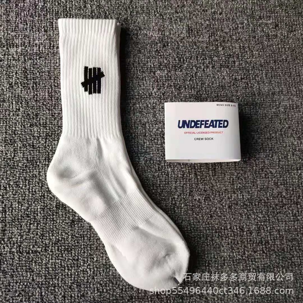 ใหม่ Undefeated ถุงเท้ากีฬาลําลอง ผ้าฝ้าย ปักลาย แฟชั่นสําหรับผู้ชาย 2022