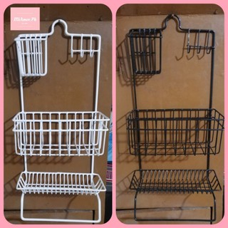 SHOWER CADDY | BATHROOM RACKS | KITCHEN AND HOME ORGANIZER BASKET SPACE SAVER METAL DURABLE