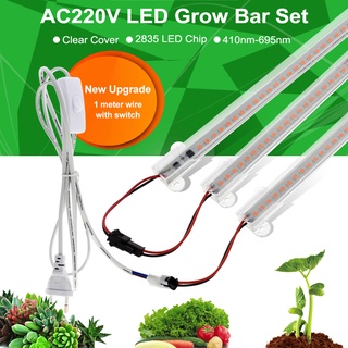 โคมไฟ LED 220V 110V ฟูลสเปกตรัม สําหรับปลูกต้นไม้ เรือนกระจก 1-6 ชิ้น