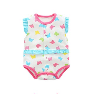 ชุดเด็กแรกเกิด บอดี้สูทเด็ก กระดูมผ่าหน้าลายการ์ตูน ขากุดแขน…